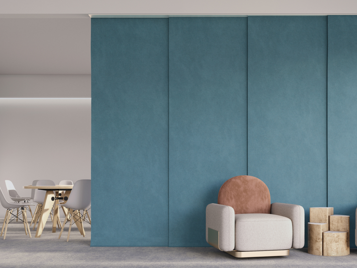 Draped Dividers 001 Sound Blocking Room Divider CSI Creative