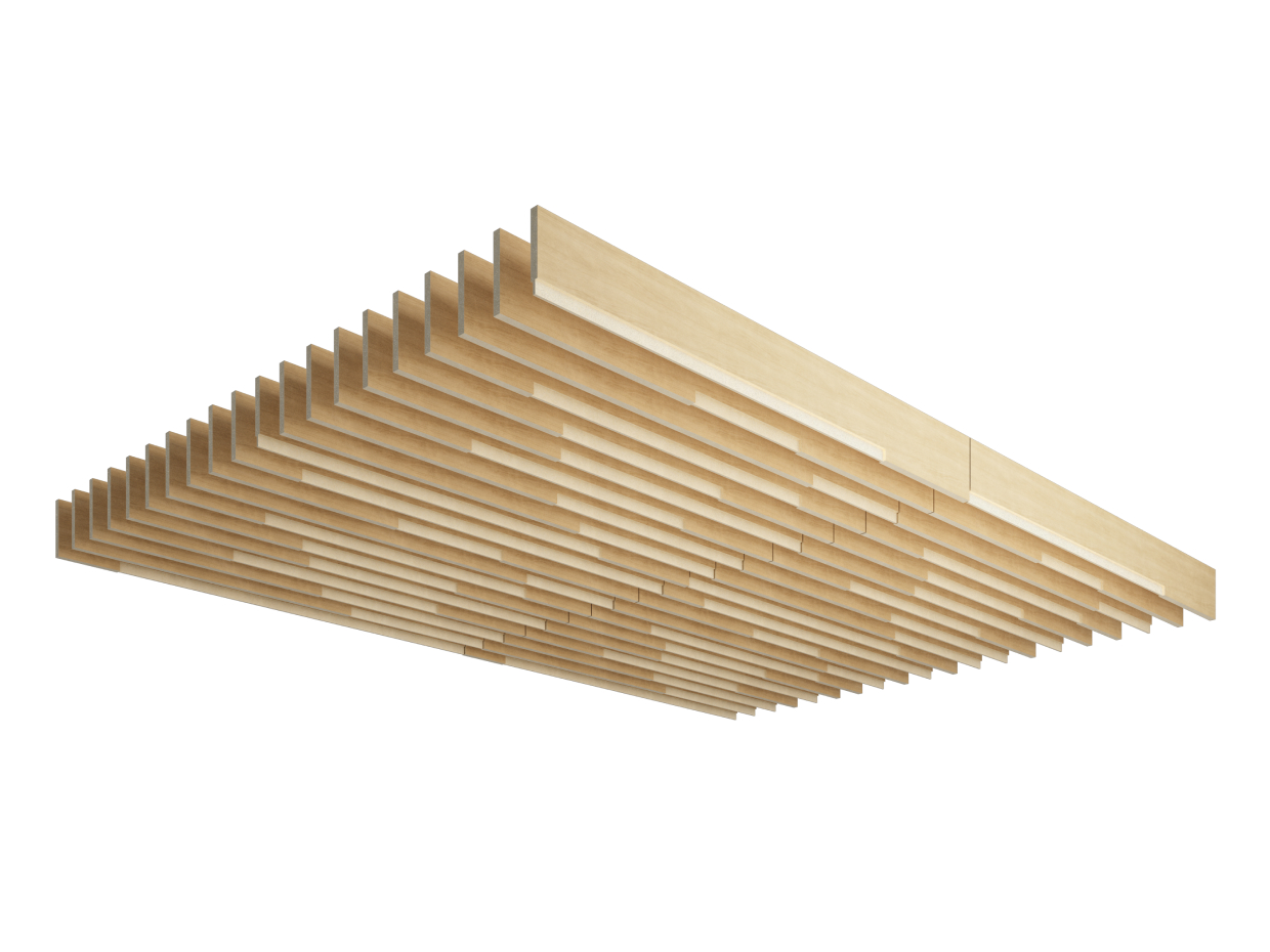 Stacked Baffles 003 Acoustic Felt Ceiling Baffle Panels CSI Creative