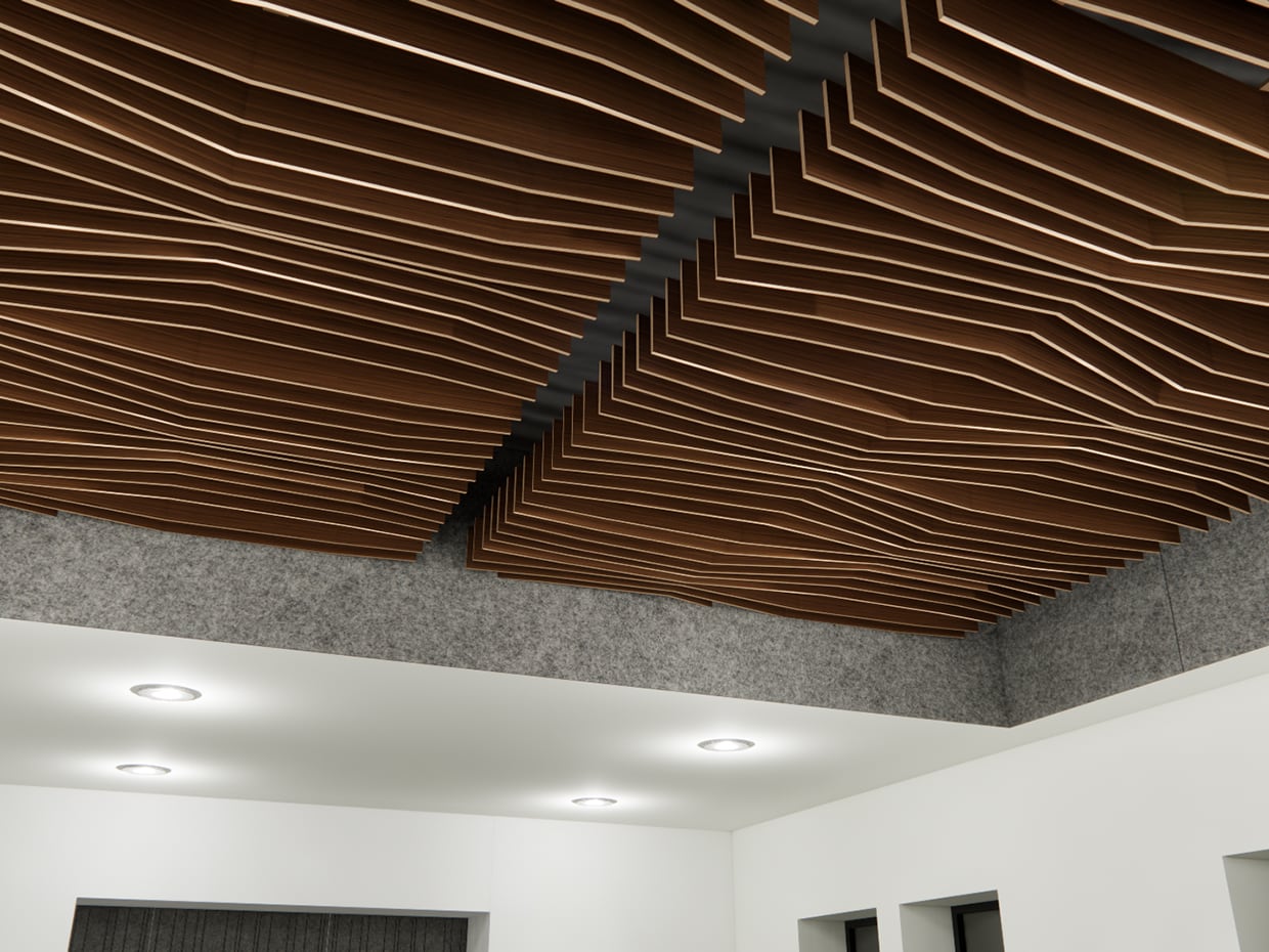 Single Baffles 002 - Curved Ceiling Baffle | CSI Creative